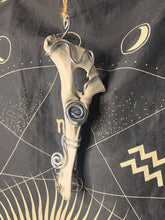Load image into Gallery viewer, Lapis lazuli sheep pelvic bone wall hanging