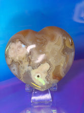 Load image into Gallery viewer, Flower agate with carnelian heart