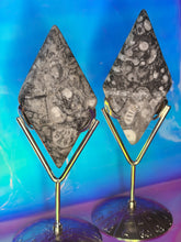 Load image into Gallery viewer, Shell jasper diamond with stand