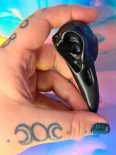 Load image into Gallery viewer, Black obsidian crow skull