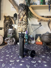 Load image into Gallery viewer, Handmade gothic column smudge stick sage wand holder