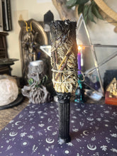 Load image into Gallery viewer, Handmade gothic column smudge stick sage wand holder