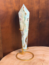 Load image into Gallery viewer, Hemimorphite wand with display stand