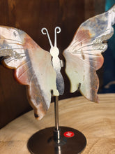 Load image into Gallery viewer, Ocean jasper butterfly wings with display stand