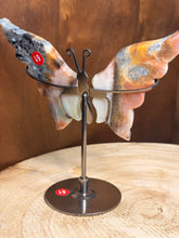 Load image into Gallery viewer, Ocean jasper butterfly wings with display stand