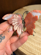 Load image into Gallery viewer, Dark pink petal agate butterfly