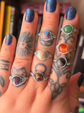Load image into Gallery viewer, Handmade wire wrap ring - Green aventurine