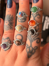 Load image into Gallery viewer, Handmade wire wrap ring - Shoushun Jasper