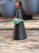 Load image into Gallery viewer, Handmade wire wrap ring - Green aventurine