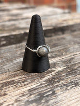 Load image into Gallery viewer, Handmade wire wrap ring - Larvakite