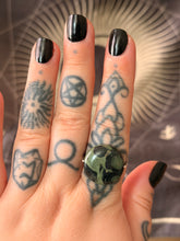 Load image into Gallery viewer, Kambaba jasper large coin bead adjustable ring