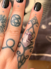 Load image into Gallery viewer, Dream amethyst double point adjustable ring