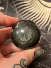 Load image into Gallery viewer, Silver Sheen Obsidian Sphere