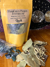 Load image into Gallery viewer, Magickal loose incense spell blends with crystals
