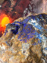Load image into Gallery viewer, XXL raw azurite specimen raw crystal with malachite inclusions statement piece 4kg