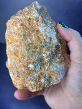 Load image into Gallery viewer, Large raw sunstone cut base flashy crystal specimen