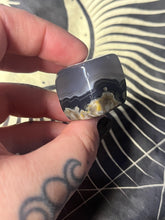 Load image into Gallery viewer, UV reactive volcano agate large cube carving