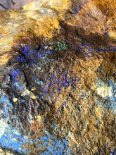 Load image into Gallery viewer, XXL raw azurite specimen raw crystal with malachite inclusions statement piece 4kg
