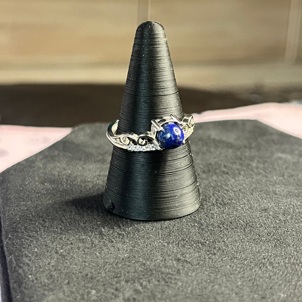 Lapis lazuli double layer ring