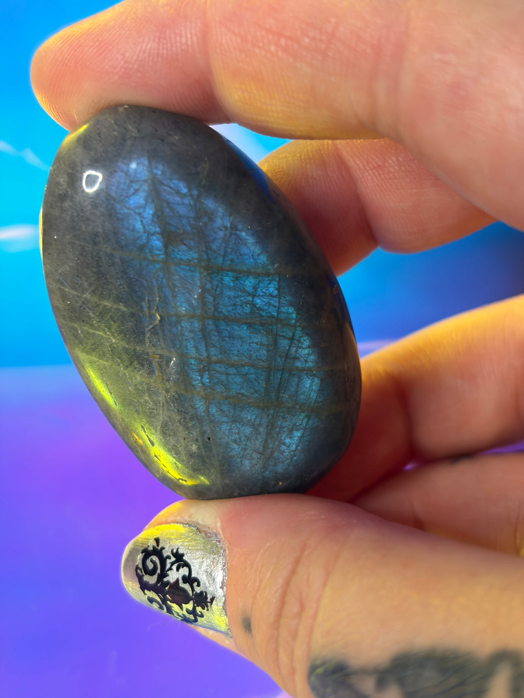 Small labradorite palm stone