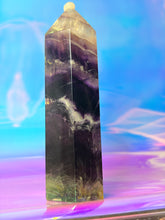 Load image into Gallery viewer, Rainbow fluorite tower D
