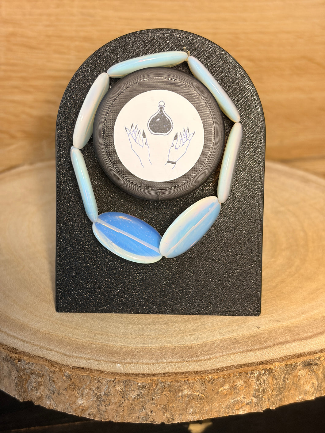 Opalite large bead bracelet