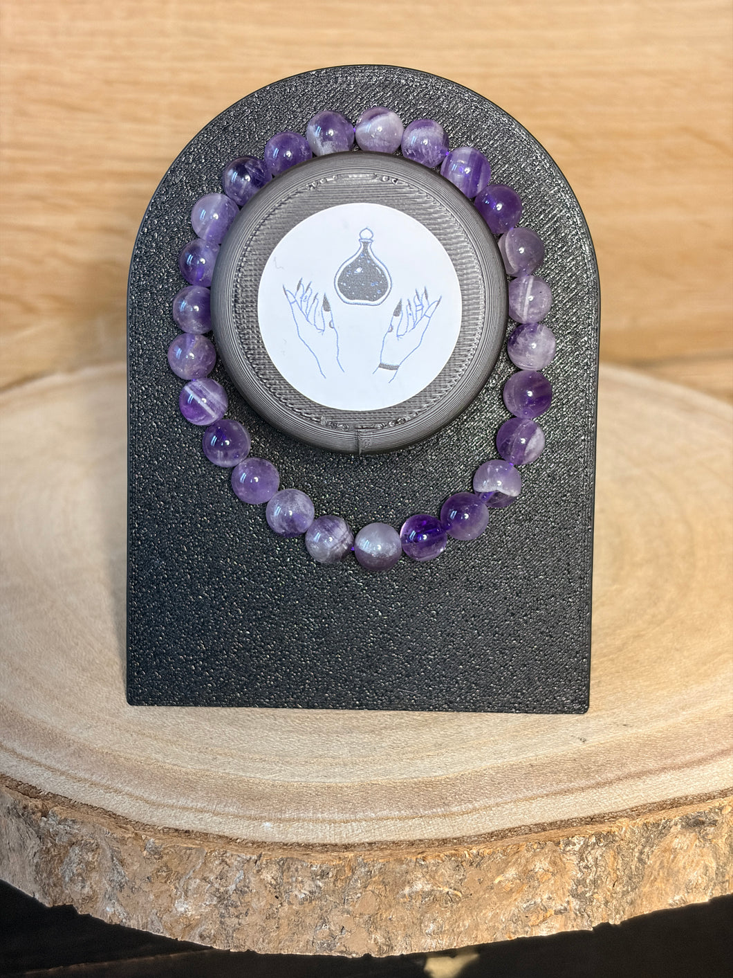 Amethyst bead bracelet