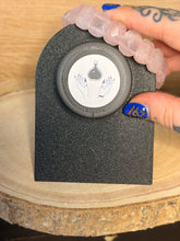 Load image into Gallery viewer, Faceted flat rose quartz bead bracelet
