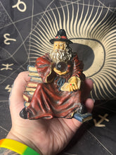 Load image into Gallery viewer, Alchemist wizard figurine with crystal ball
