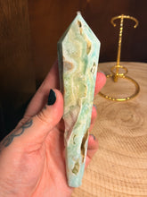 Load image into Gallery viewer, Hemimorphite wand with display stand
