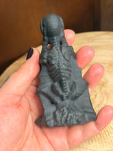 Load image into Gallery viewer, Matte obsidian party til you drop tombstone with skeleton

