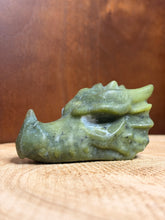 Load image into Gallery viewer, Green jade dragon skull
