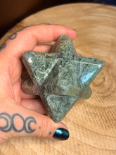 Load image into Gallery viewer, Large Moss agate merkaba
