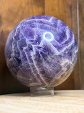 Load image into Gallery viewer, XL statement chevron amethyst sphere with natural citrine
