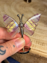 Load image into Gallery viewer, Small Fluorite butterfly on stand
