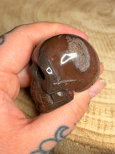 Load image into Gallery viewer, Red ocean jasper skull
