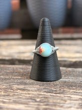 Load image into Gallery viewer, Handmade wire wrap ring - Shoushun Jasper
