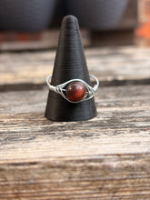Load image into Gallery viewer, Handmade wire wrap ring - Red tigers eye
