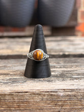 Load image into Gallery viewer, Handmade wire wrap ring - Tigers eye
