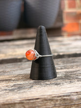 Load image into Gallery viewer, Handmade wire wrap ring - Carnelian
