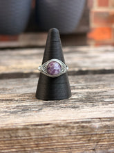 Load image into Gallery viewer, Handmade wire wrap ring - Purple fluorite
