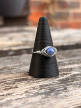 Load image into Gallery viewer, Handmade wire wrap ring - Small bead sodalite
