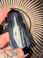 Load image into Gallery viewer, Druzy Black Agate Tower
