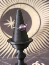 Load image into Gallery viewer, Purple fluorite adjustable ring
