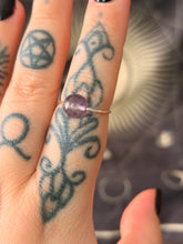 Load image into Gallery viewer, Purple fluorite adjustable ring
