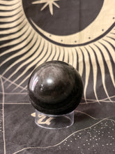 Load image into Gallery viewer, Silver Sheen Obsidian Sphere

