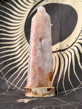 Load image into Gallery viewer, pink amethyst with flower agate tower
