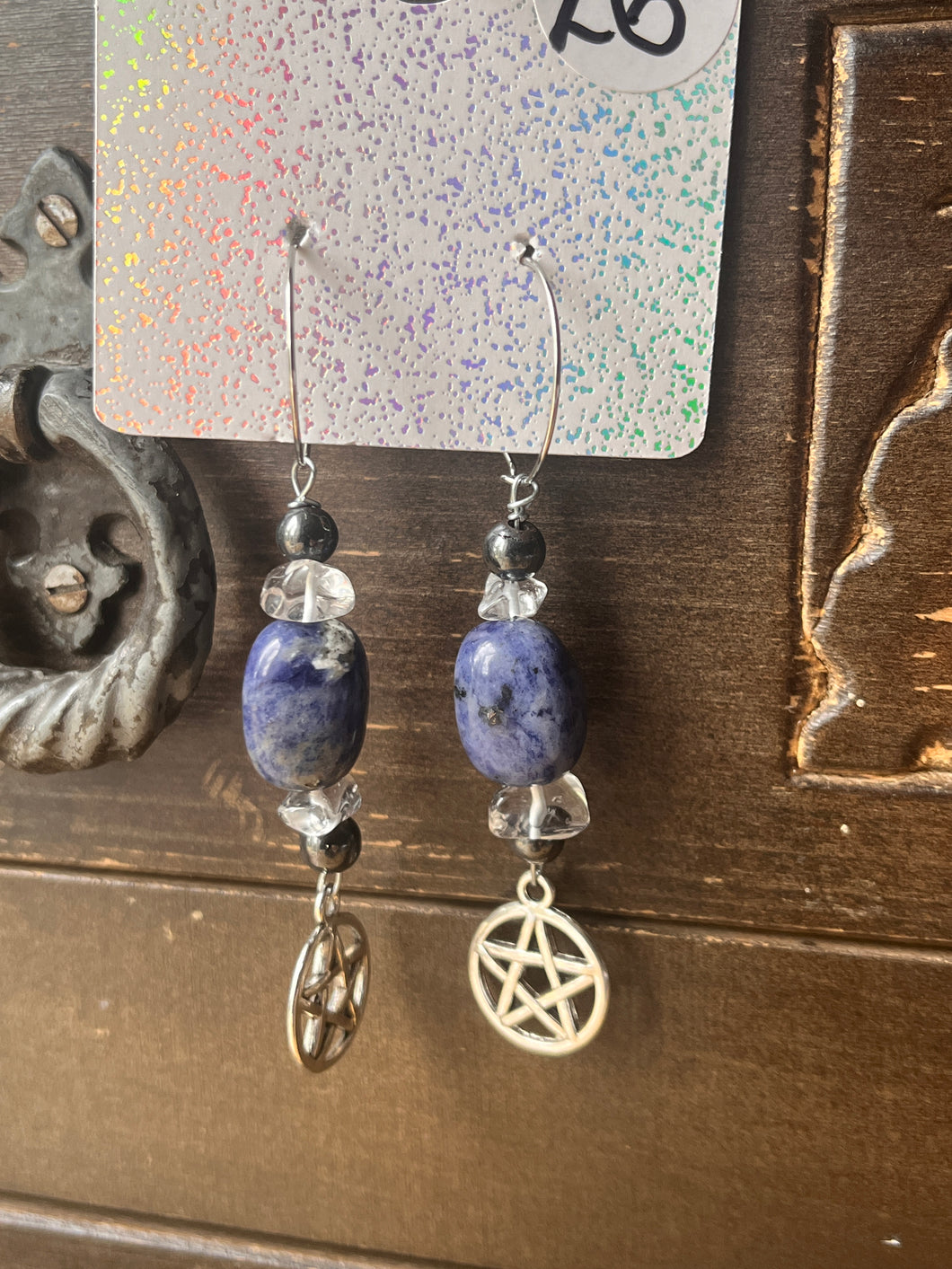 Sodalite pentagram hoops