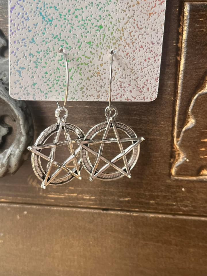 Pentagram earrings