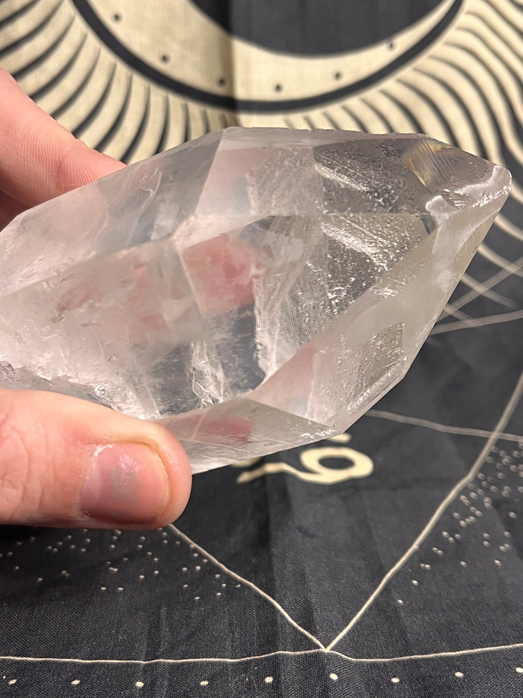 Rare phantom clear quartz natural point